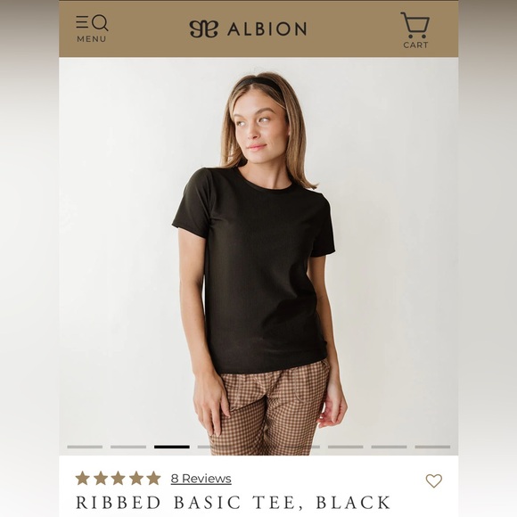 Albion Fit ribbed basic tee - Picture 1 of 5